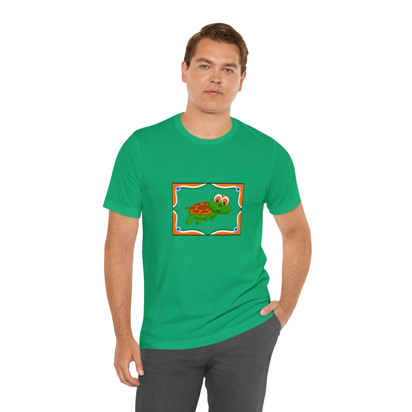 Turtle Swimming, Animals, Sports, Swimming- Adult, Regular Fit, Soft Cotton, T-shirt