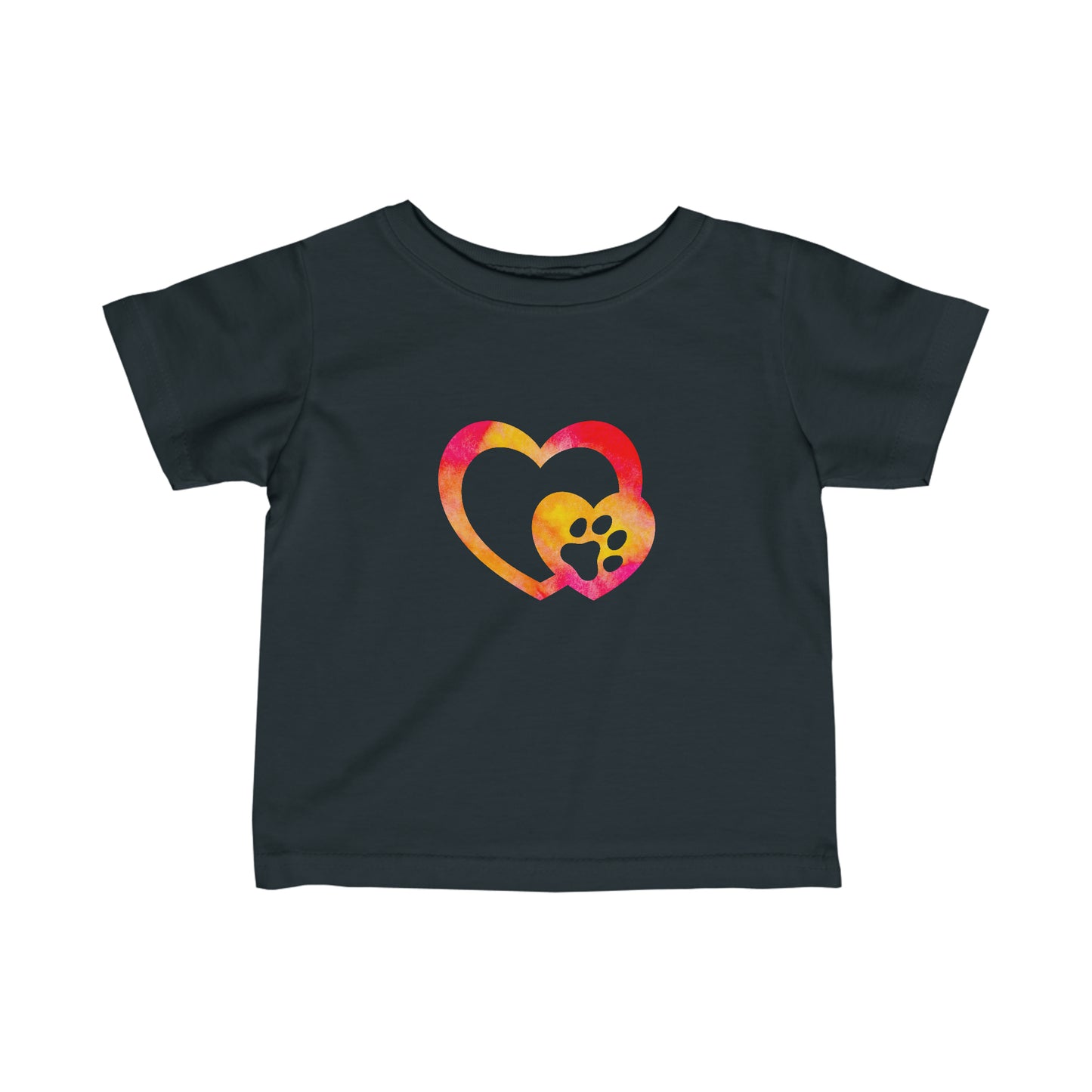 Art, Colorful, Love, Dog Paw- Baby, Infant, Toddler, T-shirt