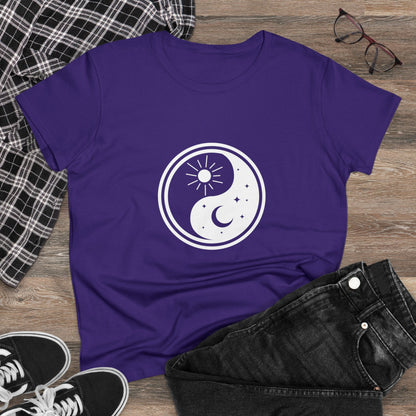 Symbol, Ying Yang, Sun and Moon - Adult, Semi-fitted, T-shirt