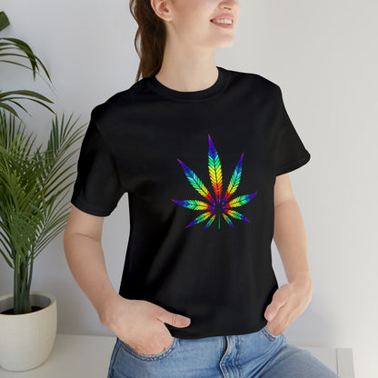 Art, Plant, Colorful Leaf, Nature- Adult- Adult, Regular Fit, Soft Cotton, Smaller Size Image, T-shirt