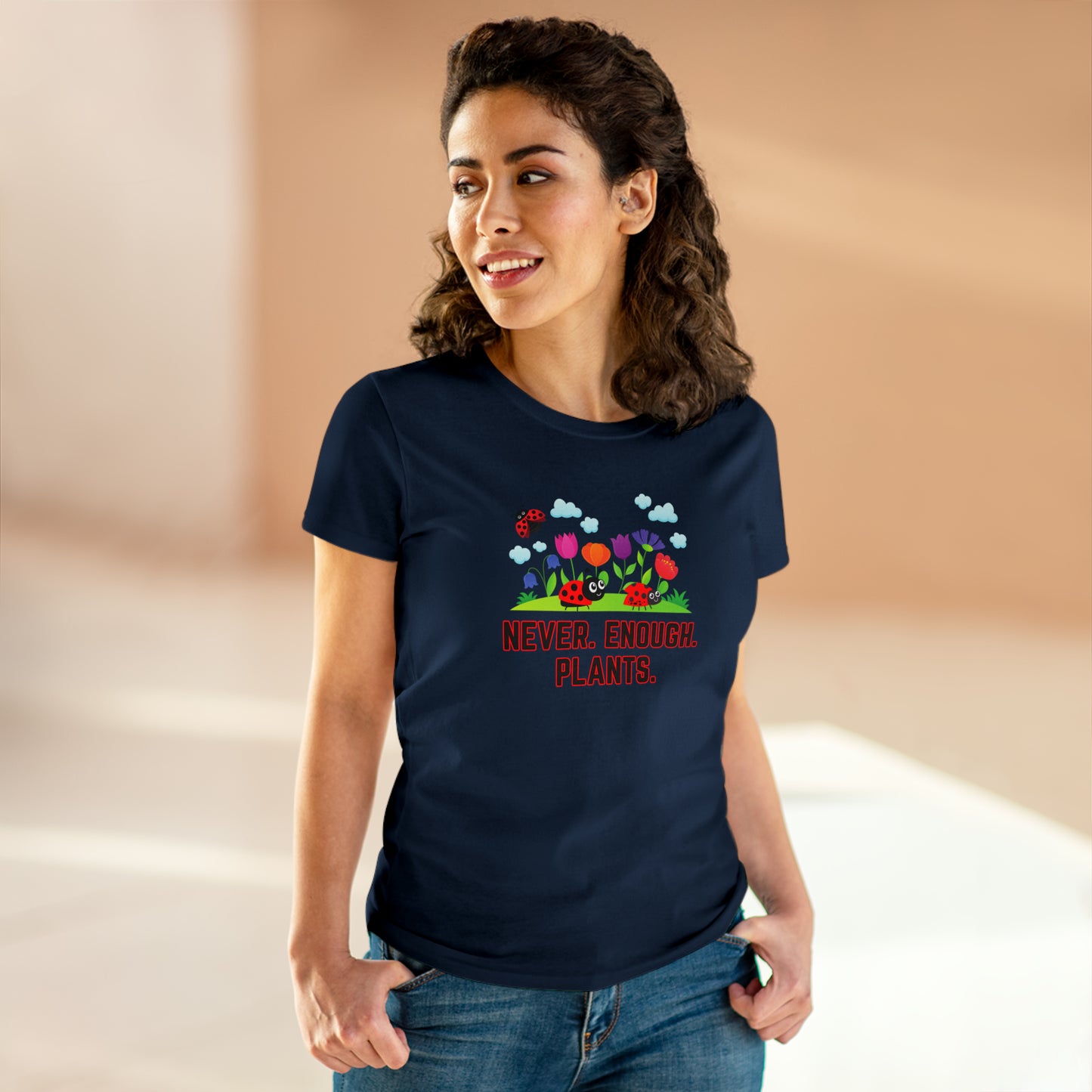 Nature, Plants, Never Enough Plants, Ladybug, Bug- Adult, Semi-fitted, T-shirt