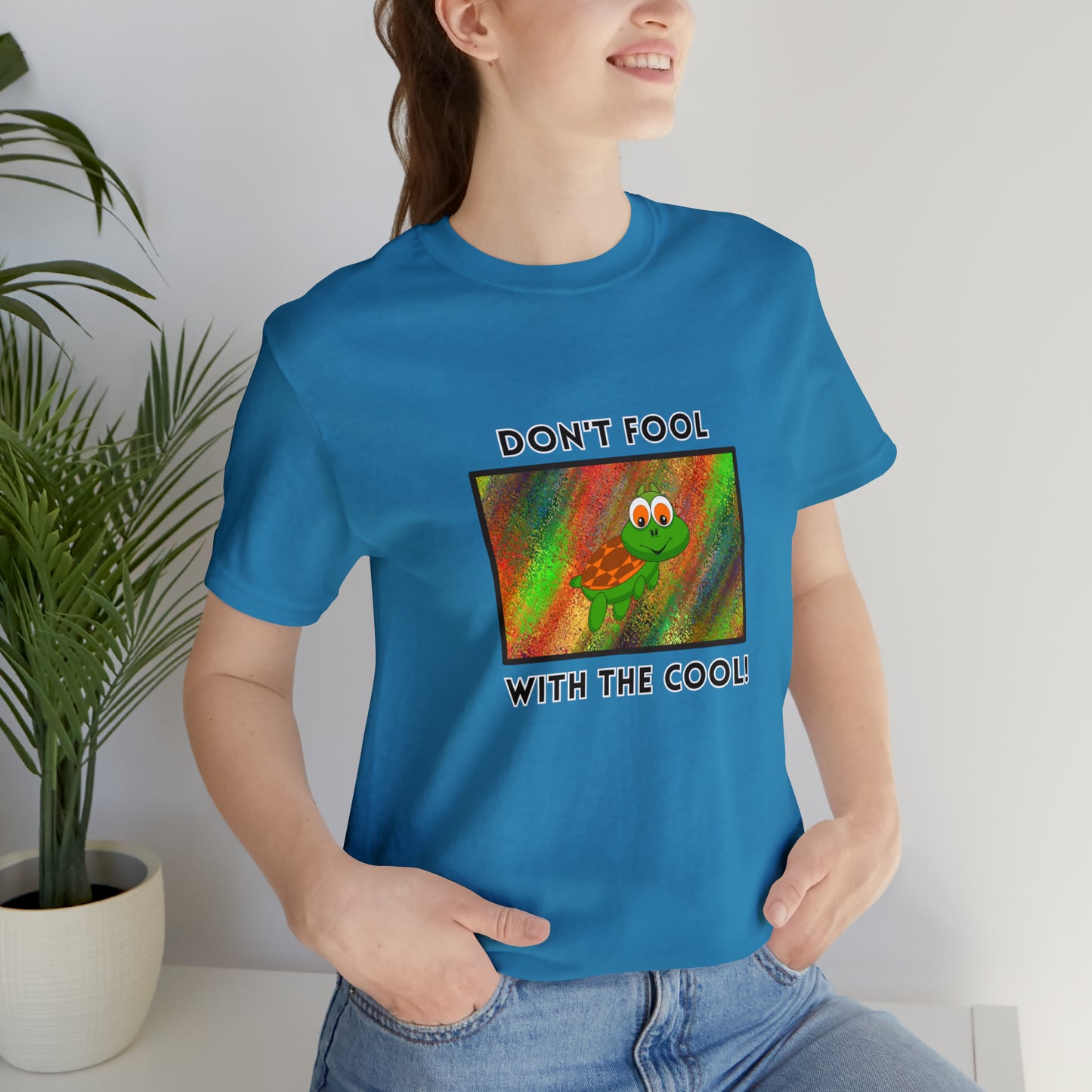 Turtle, Don't Fool With The Cool- Adult, Regular Fit, Soft Cotton, T-shirt