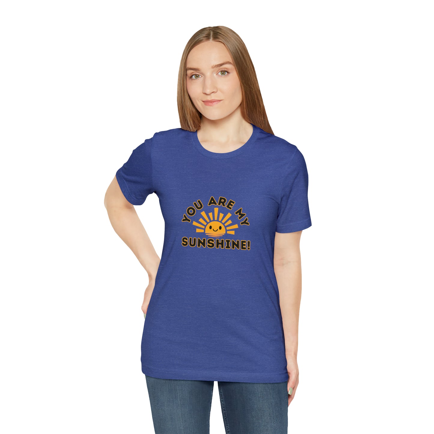 Positive, You Are My Sunshine, Happiness- Adult, Regular Fit, Soft Cotton, T-shirt