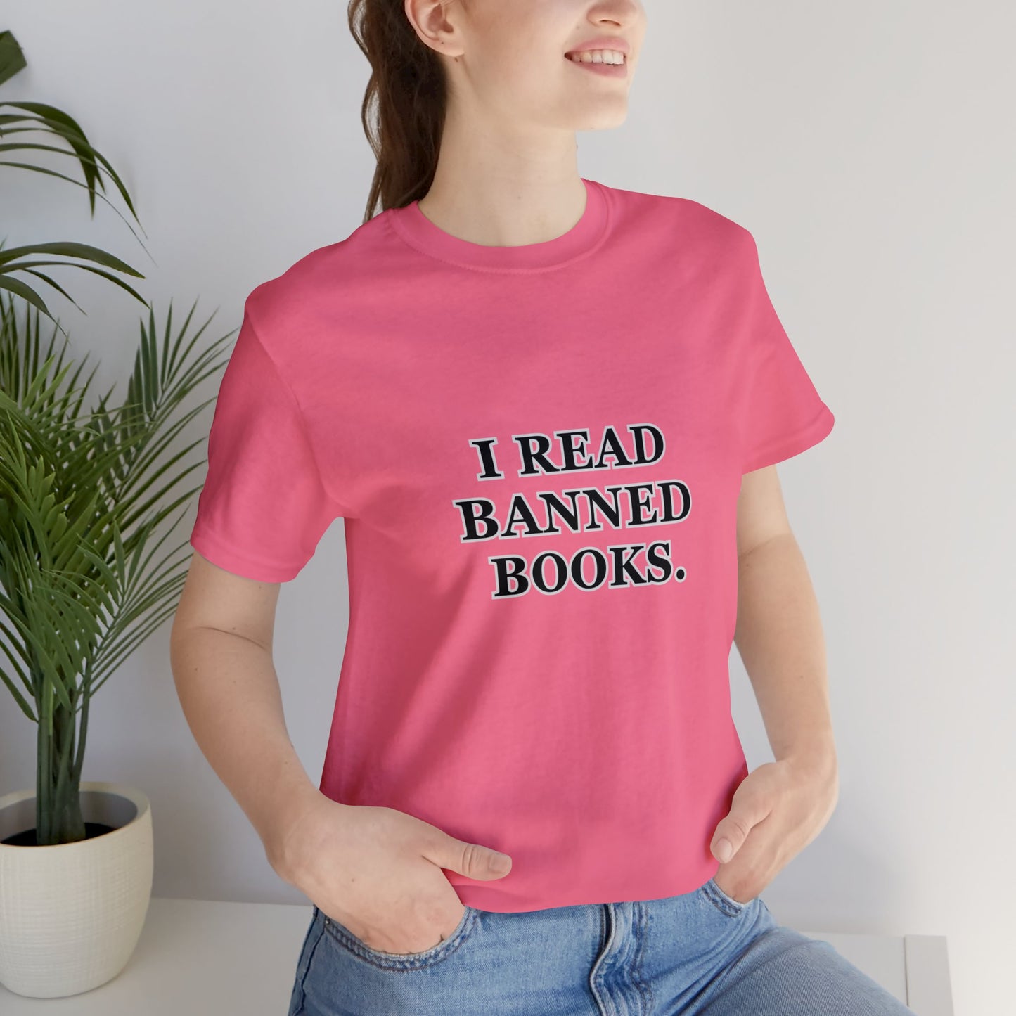 Reading, I Read Banned Books, Things, Books- Adult, Regular Fit, Soft Cotton, Smaller Size Image, T-Shirt