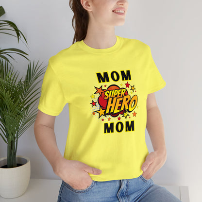 Family, Mom, Superhero, Positive- Adult, Regular Fit, Soft Cotton, T-shirt