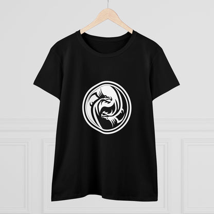 Symbol, Ying Yang, Dragon- Adult, Semi-fitted, Smaller Size Image, T-shirt