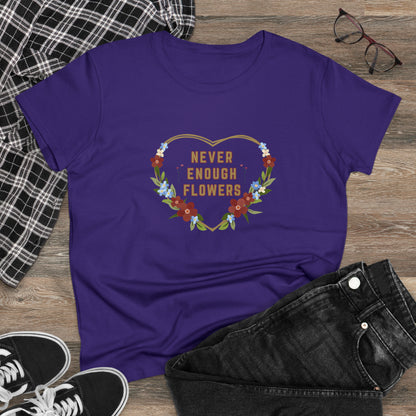 Nature, Plants, Never Enough Flowers, Plants- Adult, Semi-fitted, T-shirt