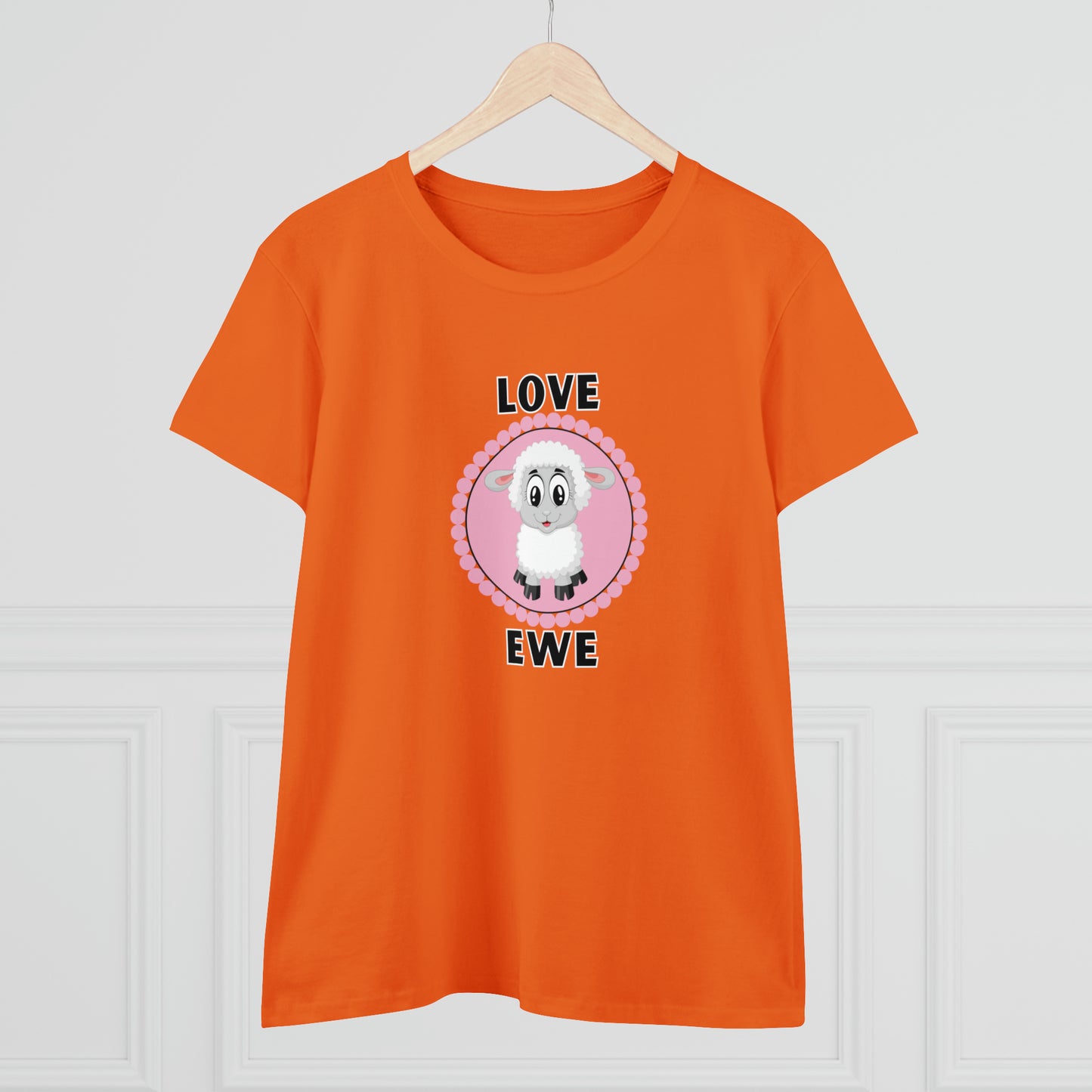 Sheep, Love Ewe, Animals- Adult, Semi-fitted, T-shirt