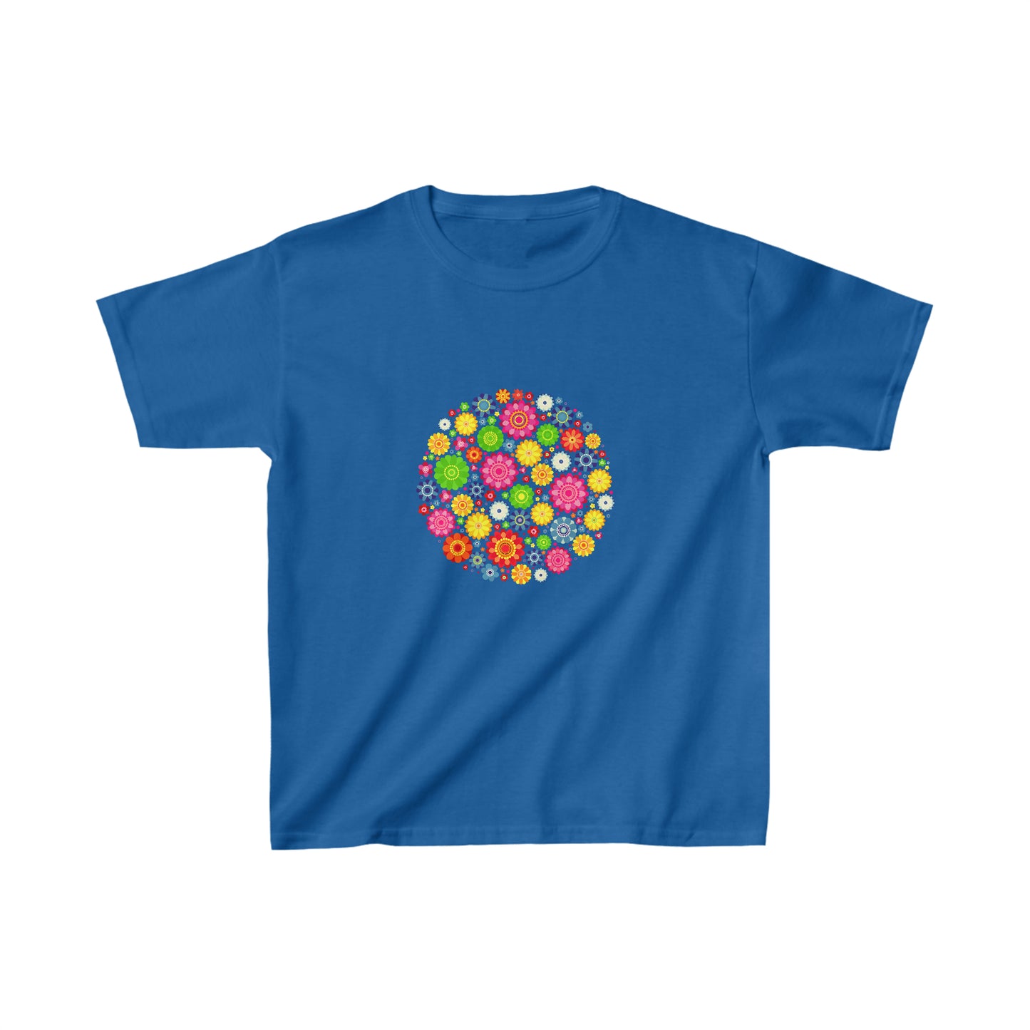 Colorful, Nature, Garden, Flowers- Kids, Child, Heavy Cotton, T-shirt
