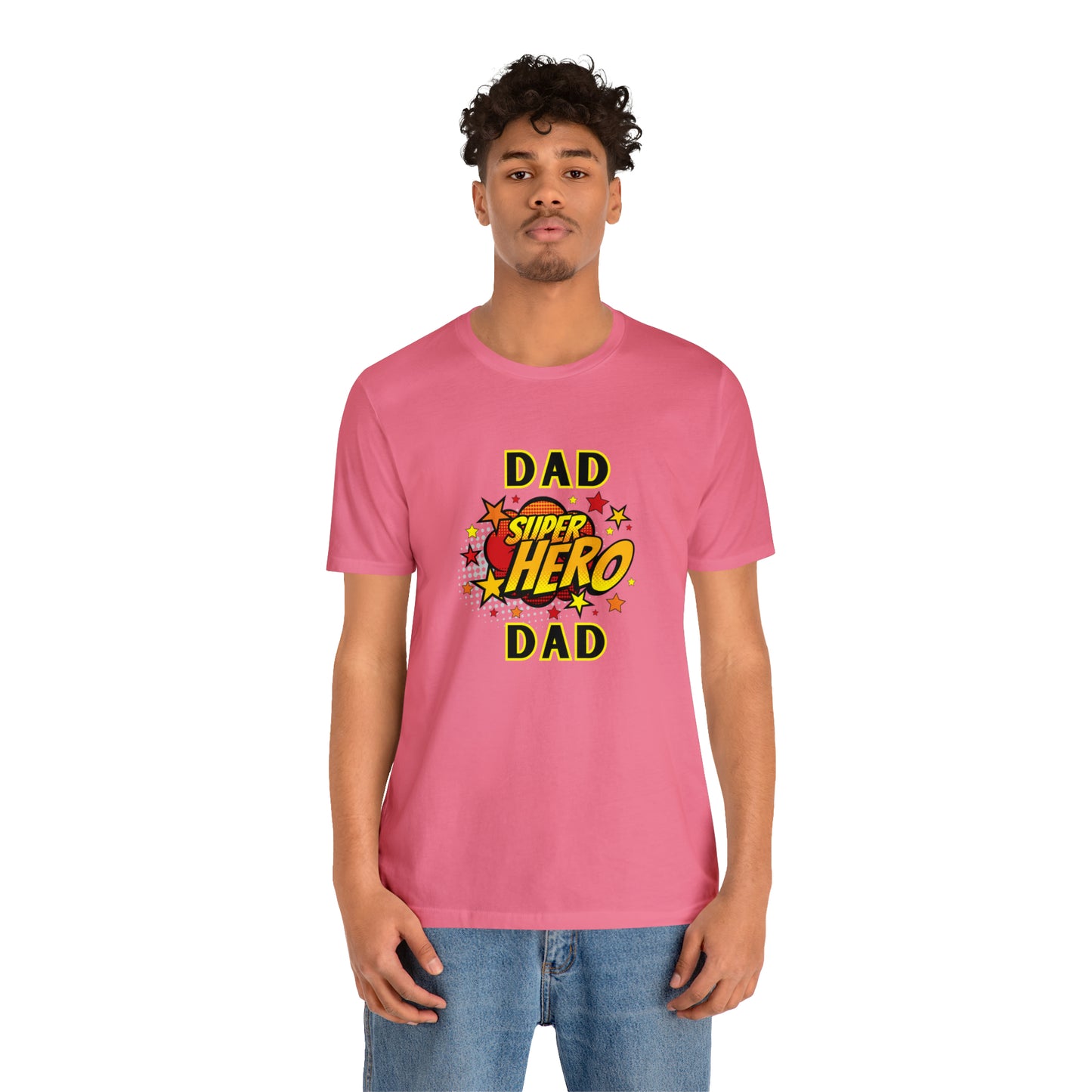 Family, Dad, Superhero, Positive- Adult, Regular Fit, Soft Cotton, T-shirt