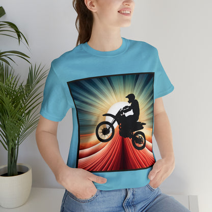 Motorcycle, Motocross, Biker- Adult, Regular Fit, Soft Cotton, Full Size Image, T-shirt
