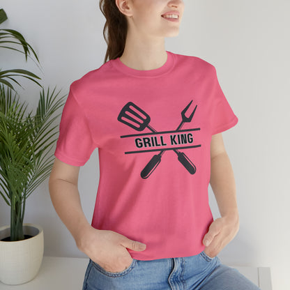 Hobby, Interest, Grilling, Grill King, Family, Dad, Mom- Adult, Regular Fit, Soft Cotton, T-shirt