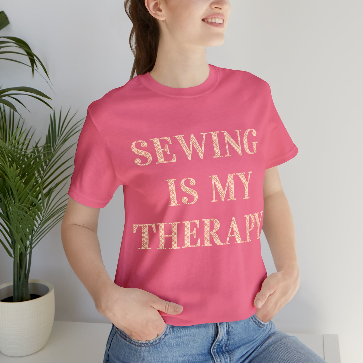 Sewing Is My Therapy- Adult, Regular Fit, Soft Cotton, T-shirt