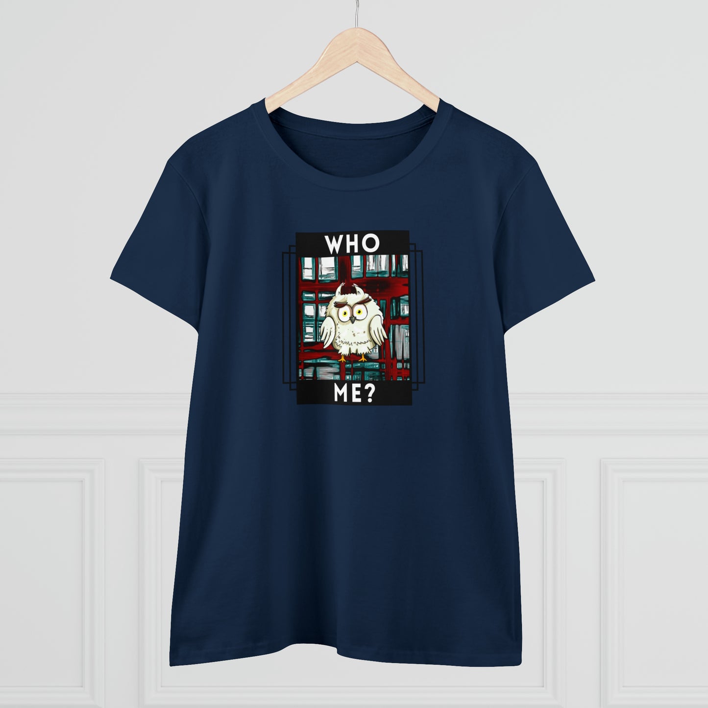 Bird, Who Me? Owl- Adult, Semi-fitted, T-shirt