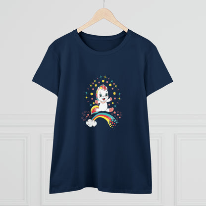 Fantasy, Unicorn, Positive, Things, Rainbow- Adult, Semi-fitted T-shirt