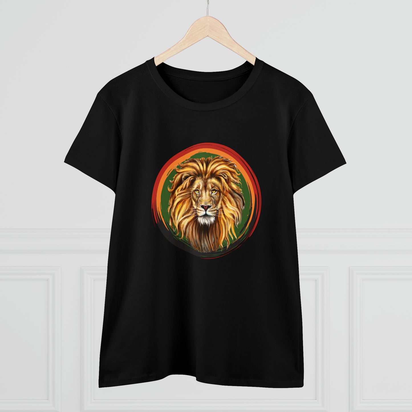 Lion, Animals, Felines (Wild Cats), Nature- Adult, Semi-fitted T-shirt