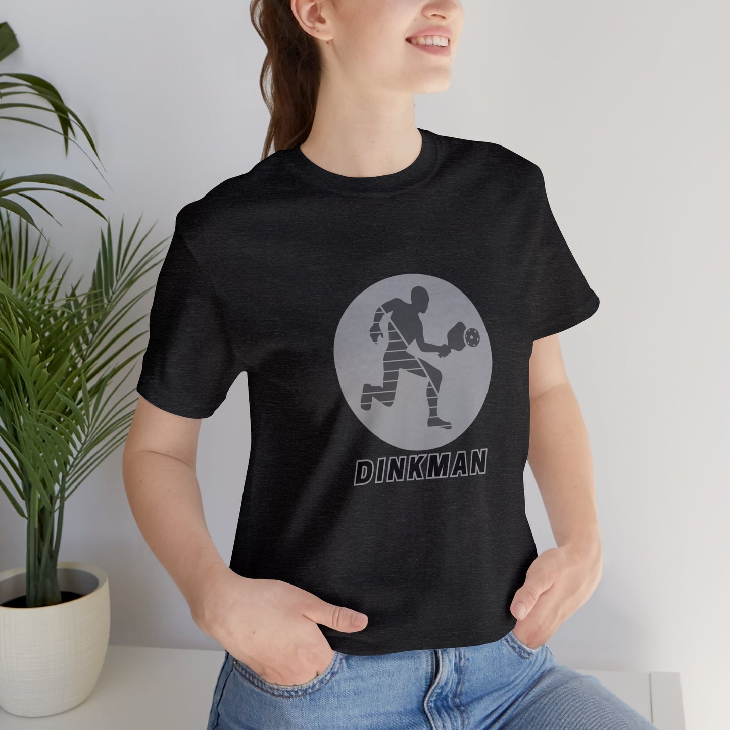 Pickleball Sports, Dinkman- Adult, Regular Fit, Soft Cotton, Smaller Size Image T-shirt