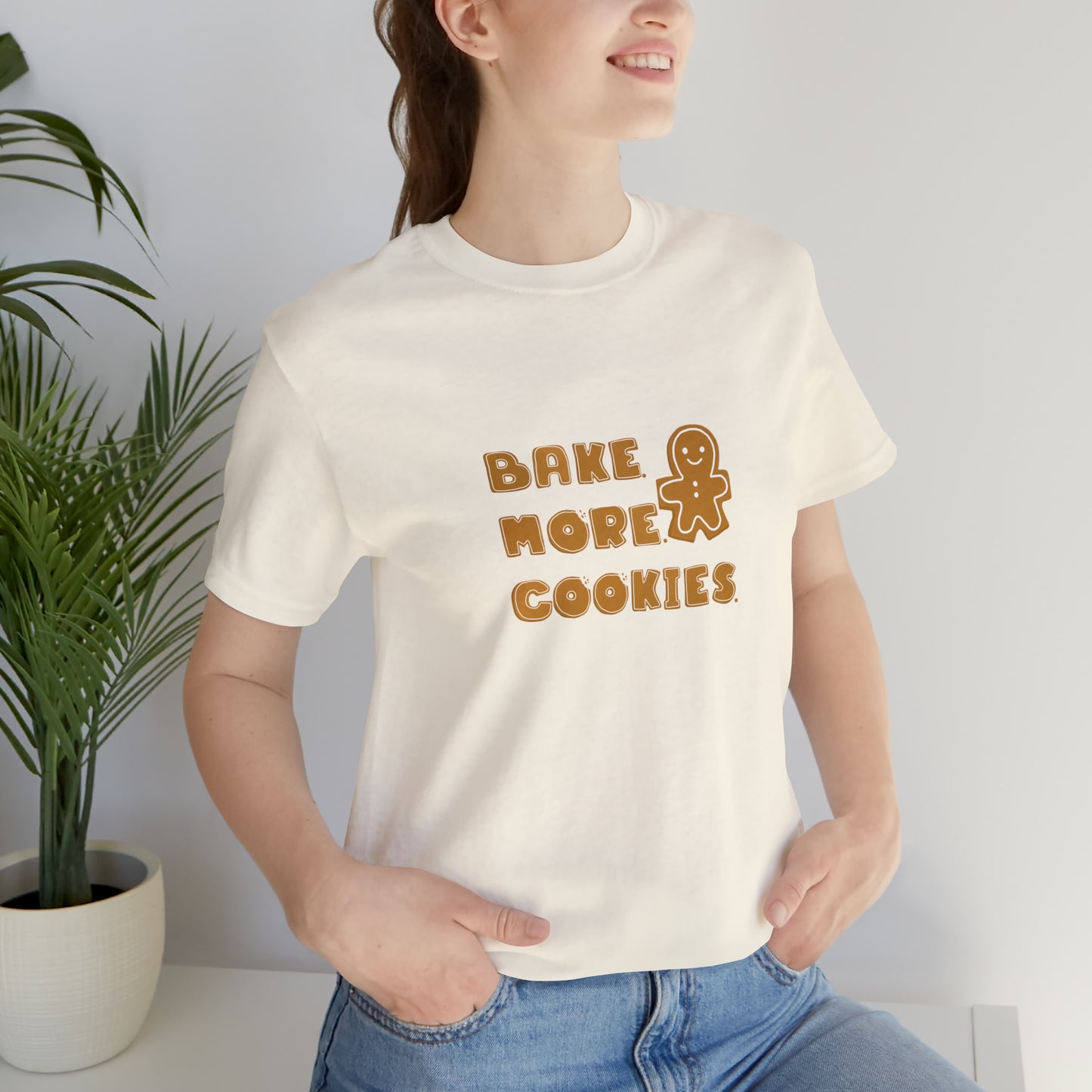 Hobby, Interests, Baking, Bake More Cookies Gingerbread, Things, Food- Adult, Smaller Size Image, Soft Cotton, Regular Fit T-shirt