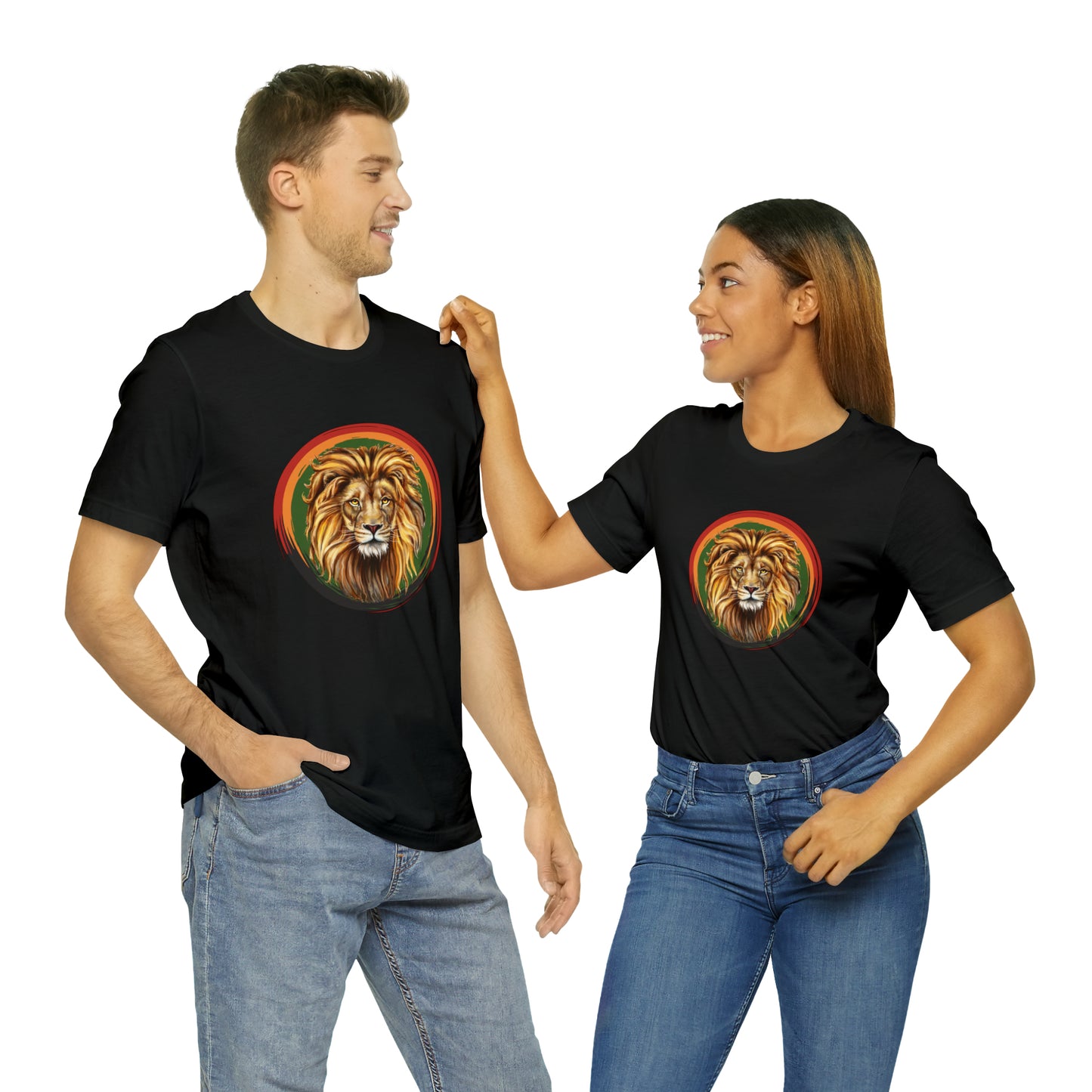 Lion, Animals, Feline (Wild Cats)- Adult- Adult, Regular Fit, Soft Cotton, Full Size Image, T-shirt