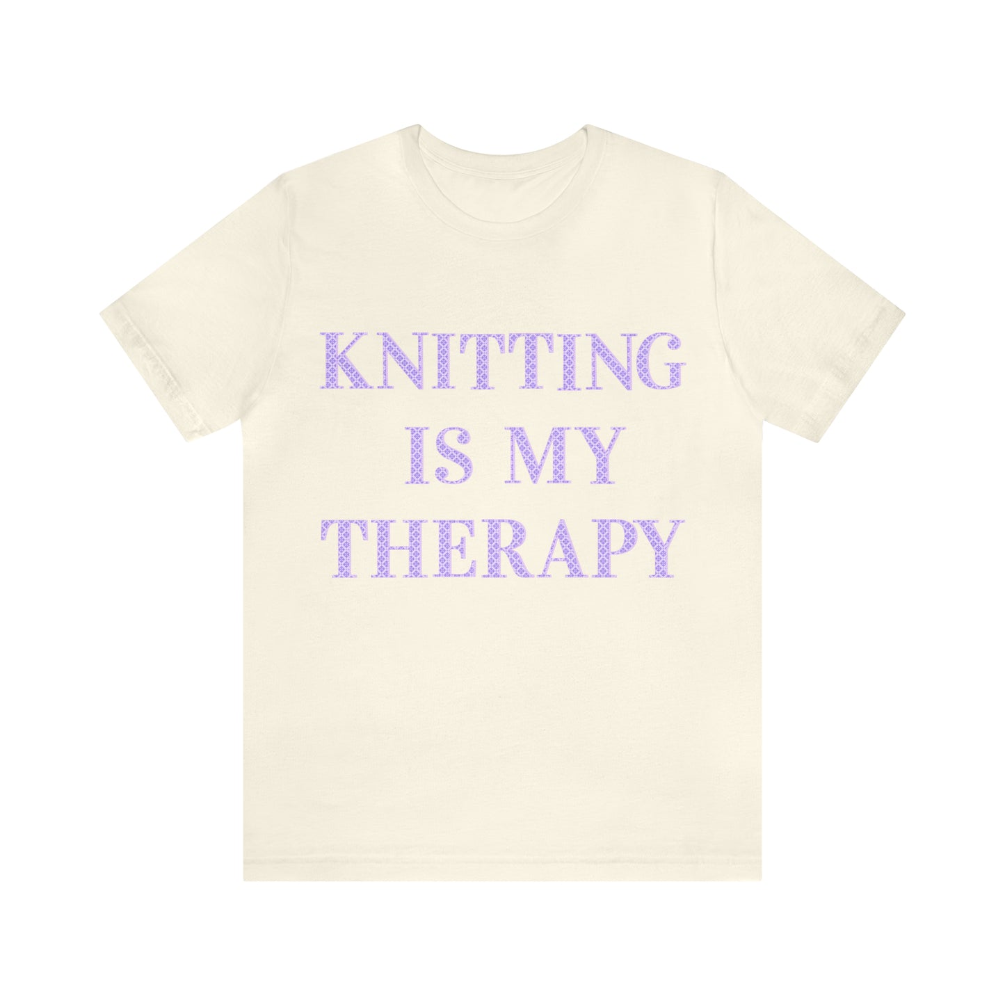 Knitting Is My Therapy- Adult, Regular Fit, Soft Cotton, T-shirt