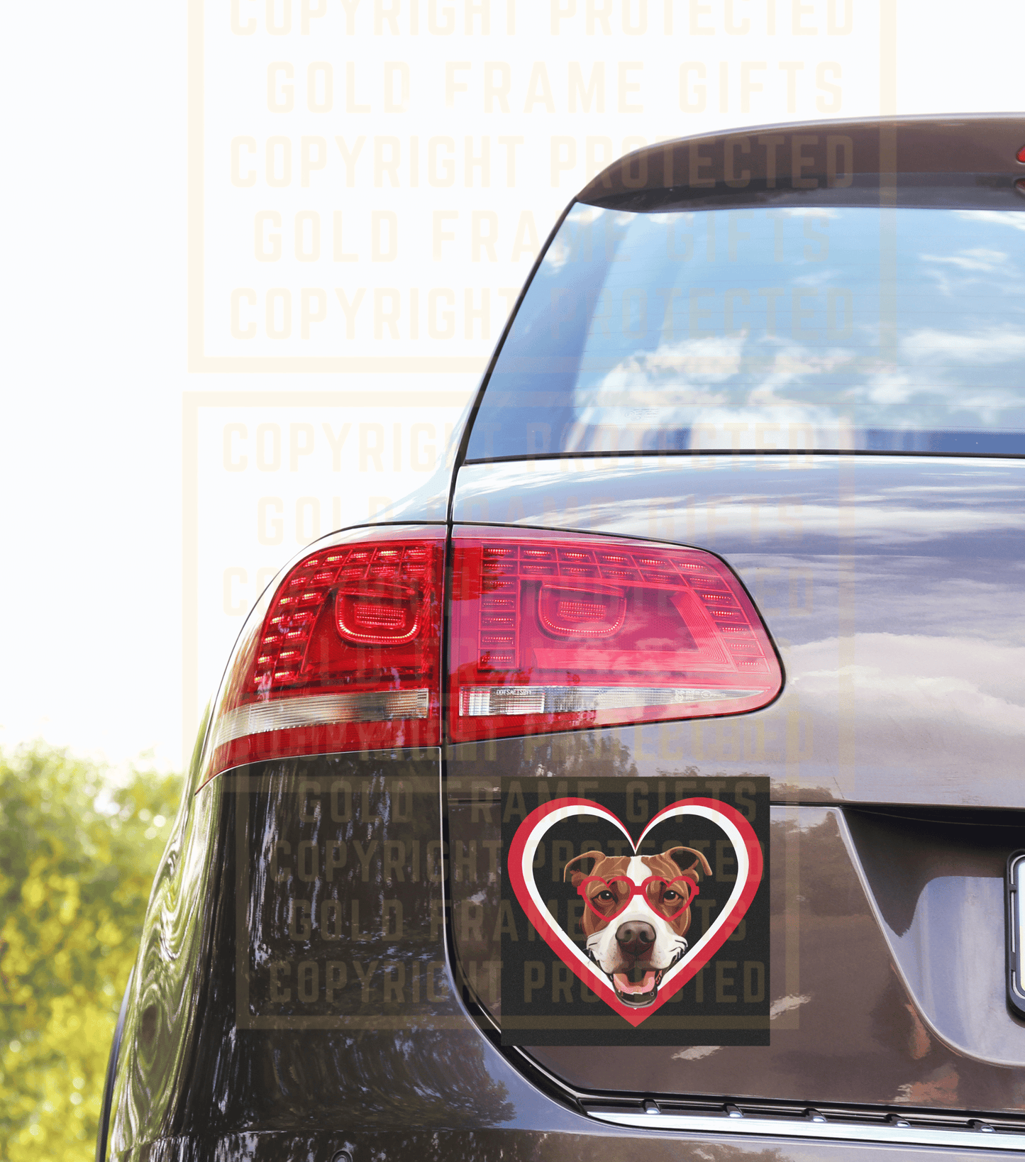 Pit Bull Dog Magnet, Car, Refrigerator Magnet, Dog Mom, Dad Gift, Pit Bull Owner Gift, Heart, Valentine's Day