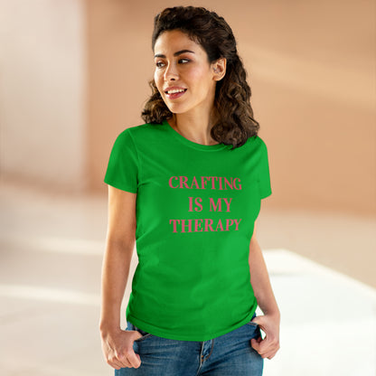 Crafting Is My Therapy- Adult, Semi-fitted, T-shirt