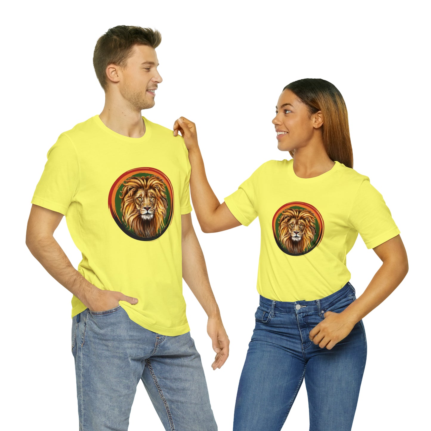 Lion, Animals, Feline (Wild Cats)- Adult- Adult, Regular Fit, Soft Cotton, Full Size Image, T-shirt