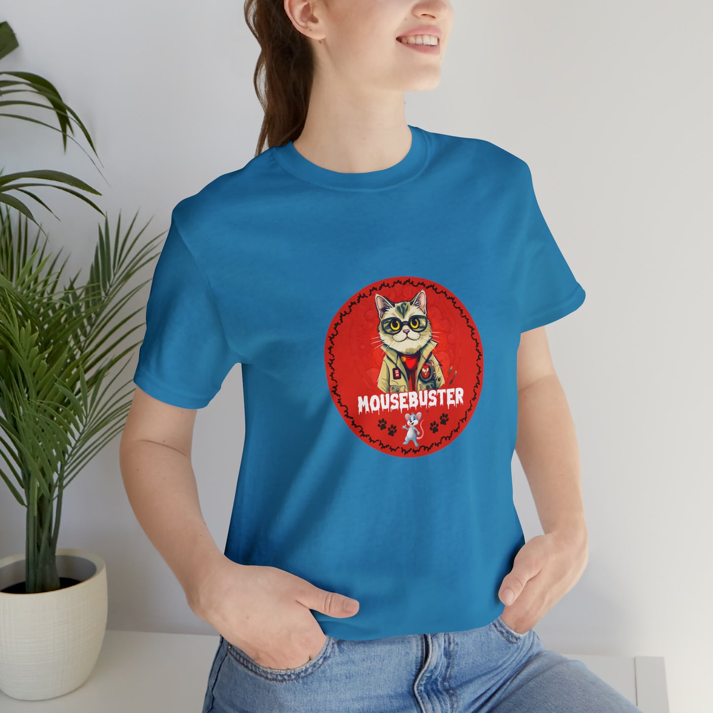 Animals, Cats, Mouse, Funny, Holiday, Halloween - Adult, Regular Fit, Soft Cotton, T-shirt