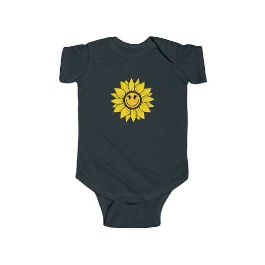 Positive, Sunflower, Nature, Gardens, Flowers, Garden- Infant, Baby, Toddler, Soft Cotton, Onesie