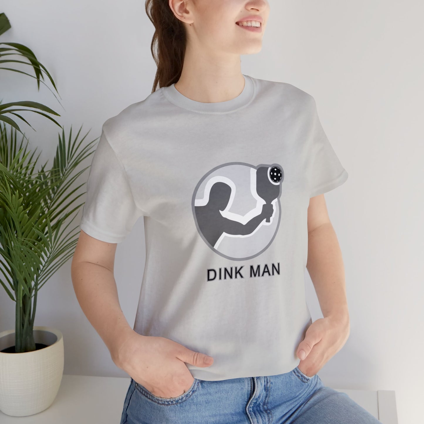 Pickleball Sports, Dink Man- Adult, Regular Fit, Soft Cotton, Smaller Size Image T-shirt