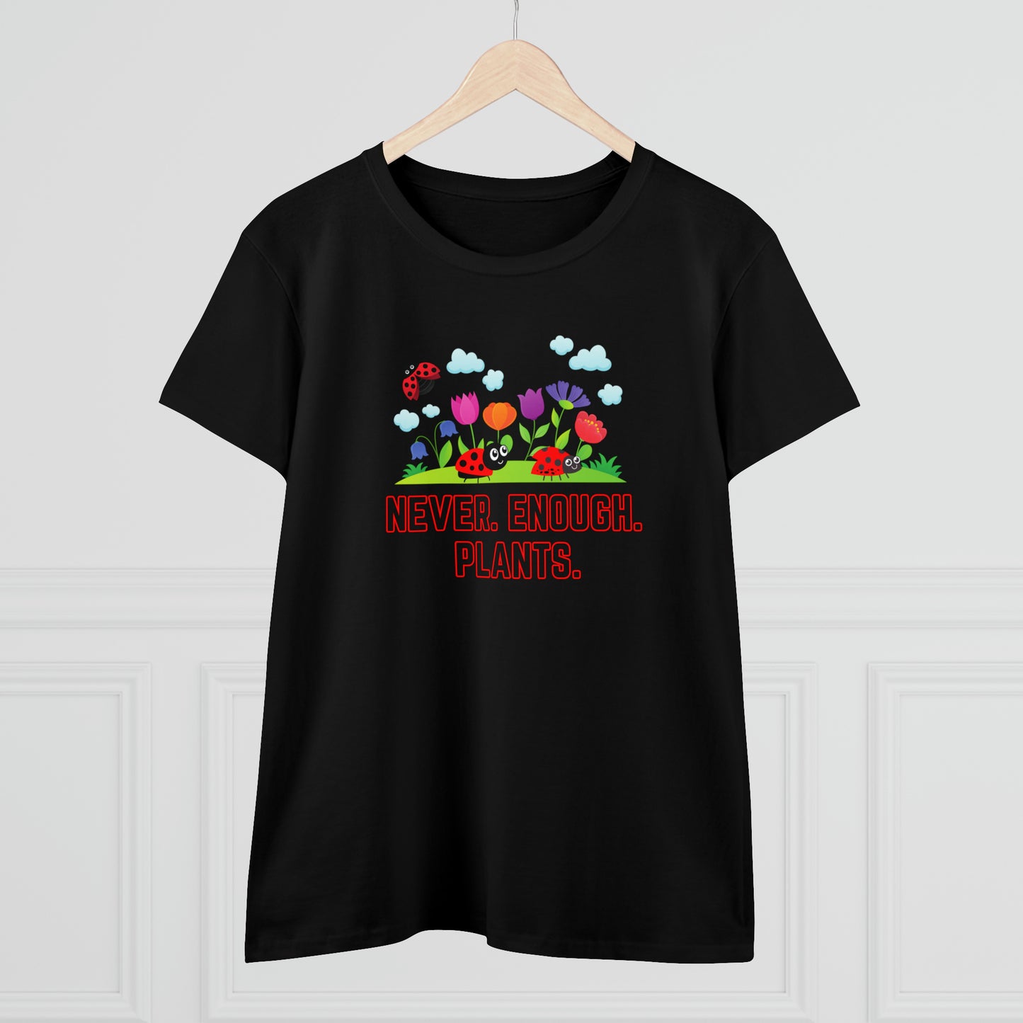 Nature, Plants, Never Enough Plants, Ladybug, Bug- Adult, Semi-fitted, T-shirt