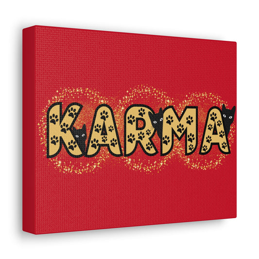 Taylor Swift says it best: Karma is a Cat, Swiftie Gift-Canvas Gallery Wraps