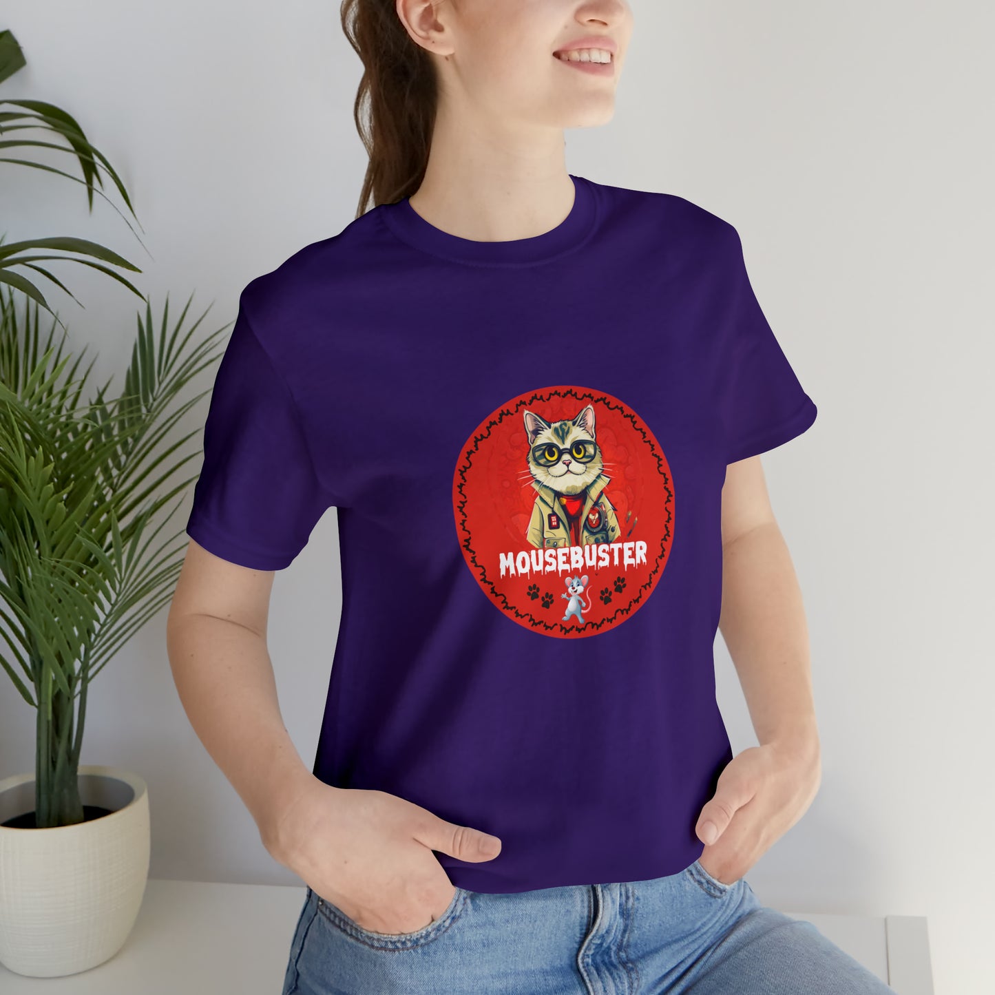 Animals, Cats, Mouse, Funny, Holiday, Halloween - Adult, Regular Fit, Soft Cotton, T-shirt