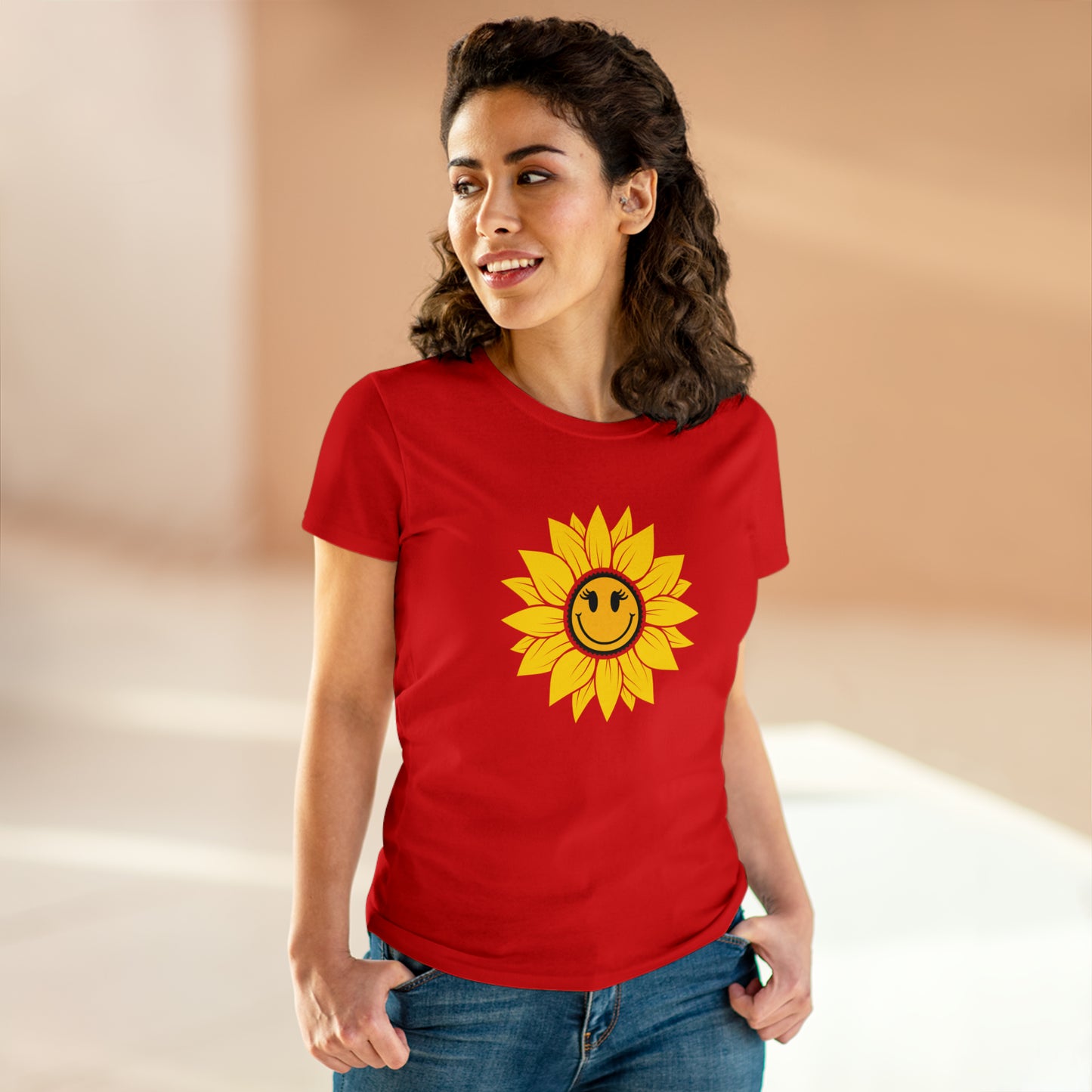 Positive, Sunflower, Nature, Gardens, Flowers, Garden- Adult, Semi-fitted, Half Caffeinated (Smaller Size Image), T-shirt