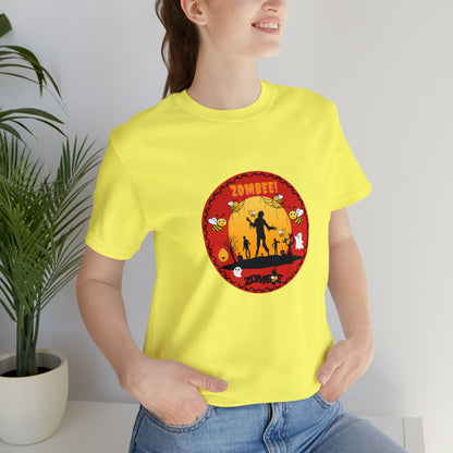 Animals, Bugs, Bee, ZOMBEE, Funny, Holiday, Halloween - Adult, Regular Fit, Soft Cotton, T-shirt