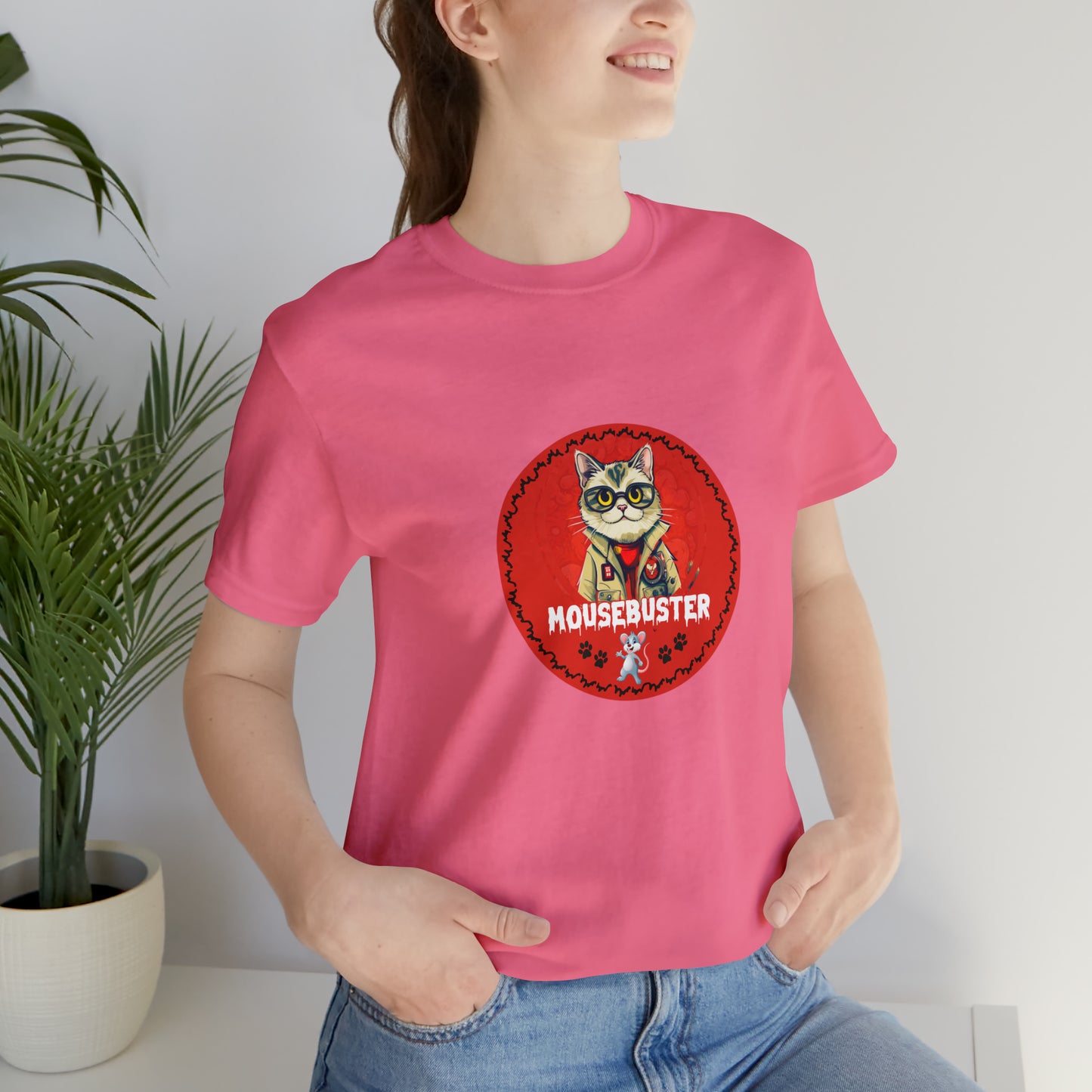 Animals, Cats, Mouse, Funny, Holiday, Halloween - Adult, Regular Fit, Soft Cotton, T-shirt