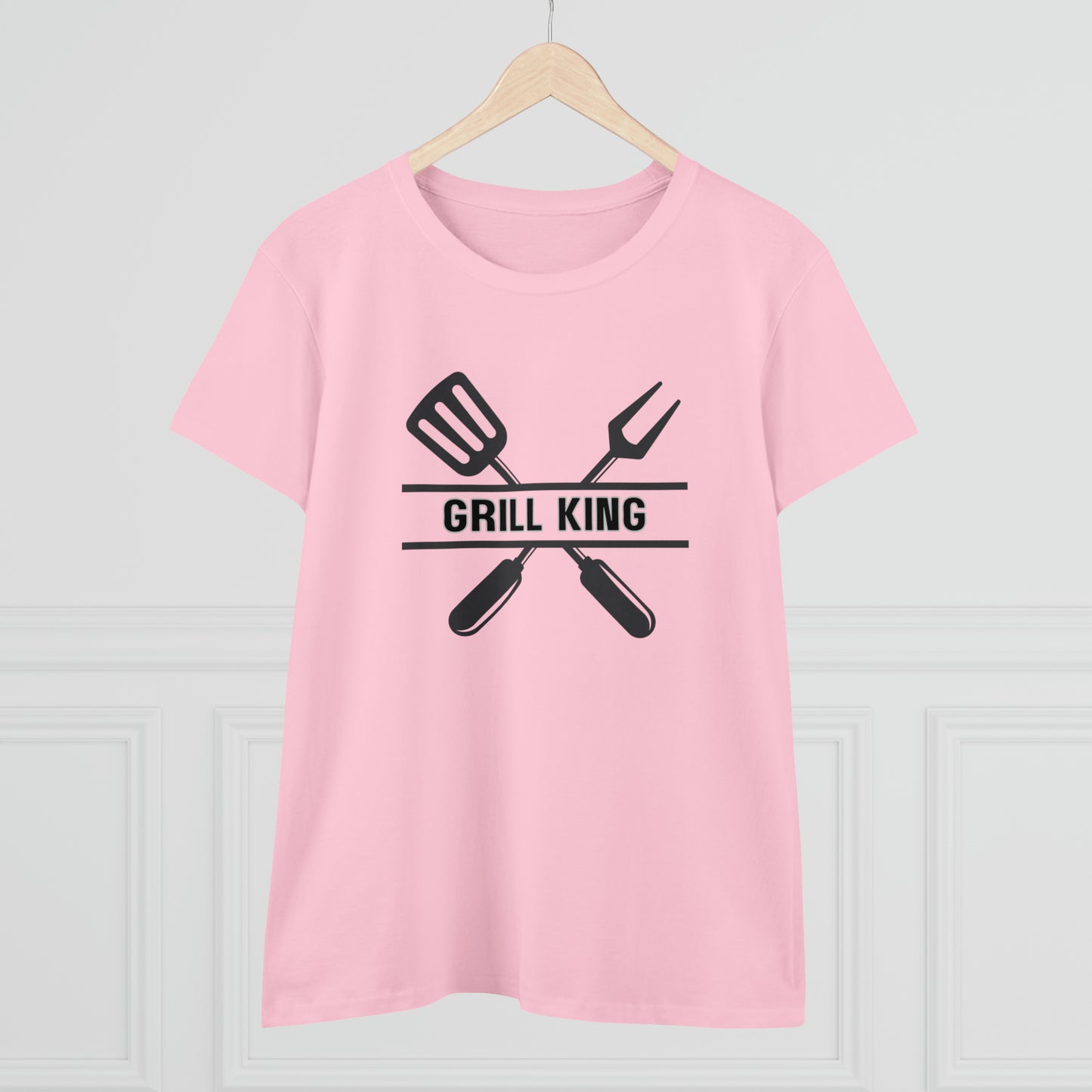 Hobby, Interests, Grilling, Grill King, Family, Dad, Mom- Adult, Semi-fitted, T-shirt