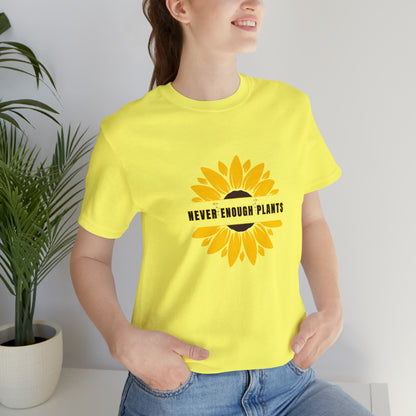 Nature, Plants, Flowers, Garden, Never Enough Plants, Sunflowers- Adult, Regular Fit, Soft Cotton, T-shirt