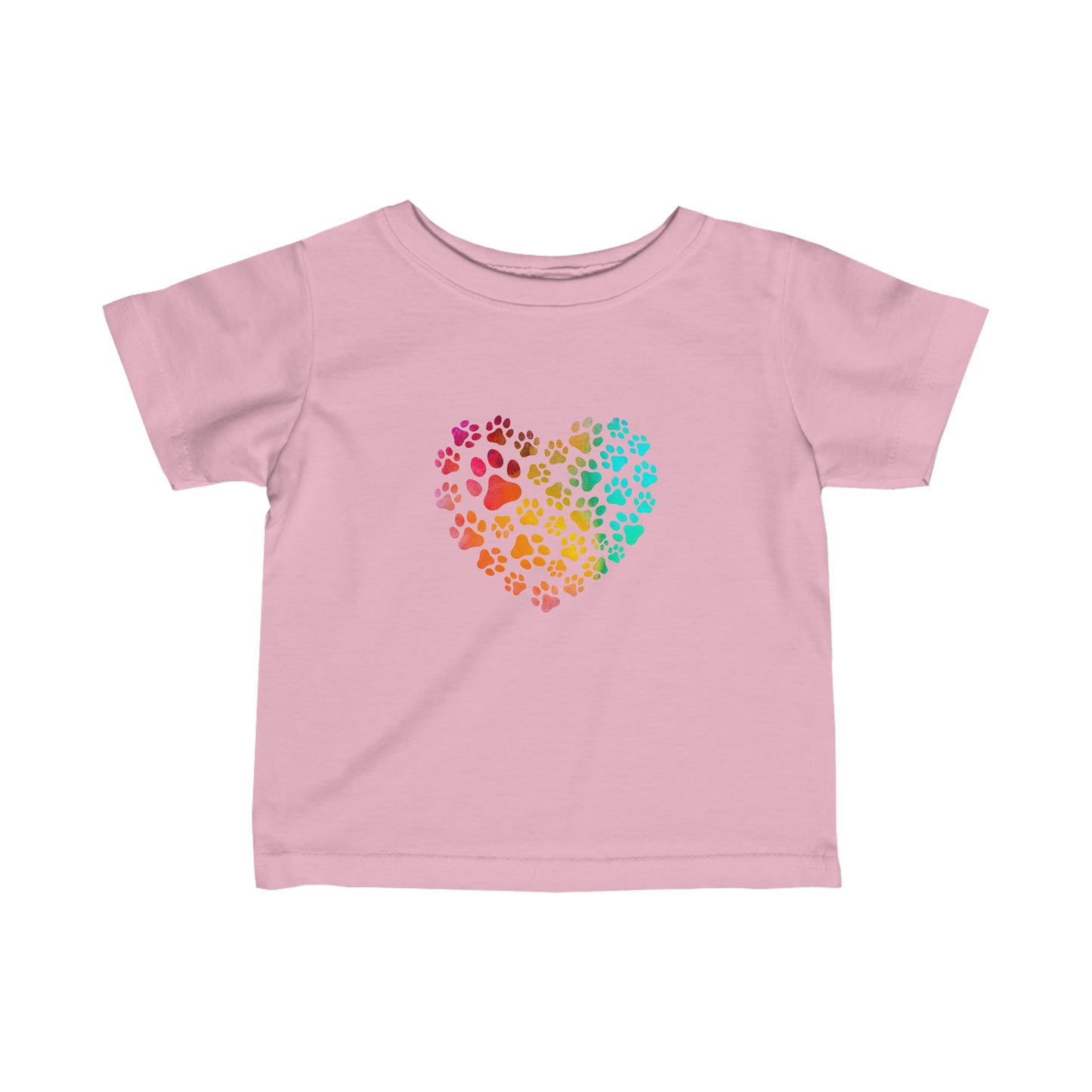 Art, Colorful, Love, Dog Paw- Baby, Infant, Toddler, T-shirt