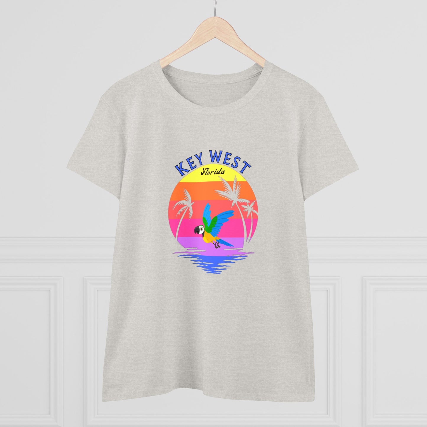 Places, Beach, Key West, Florida, United States of America, Animals, Birds- Adult, Semi-fitted T-shirt