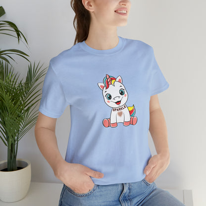 Fantasy, Unicorn, Sparkle, Positive- Adult, Regular Fit, Soft Cotton, T-shirt