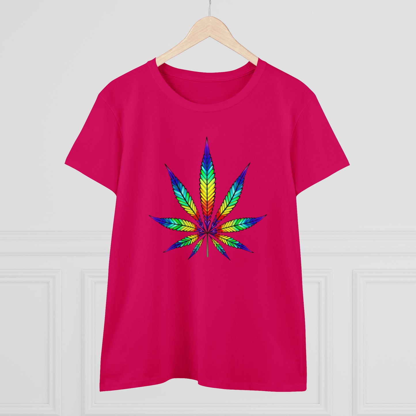 Art, Colorful Leaf, Nature- Adult, Semi-fitted T-shirt