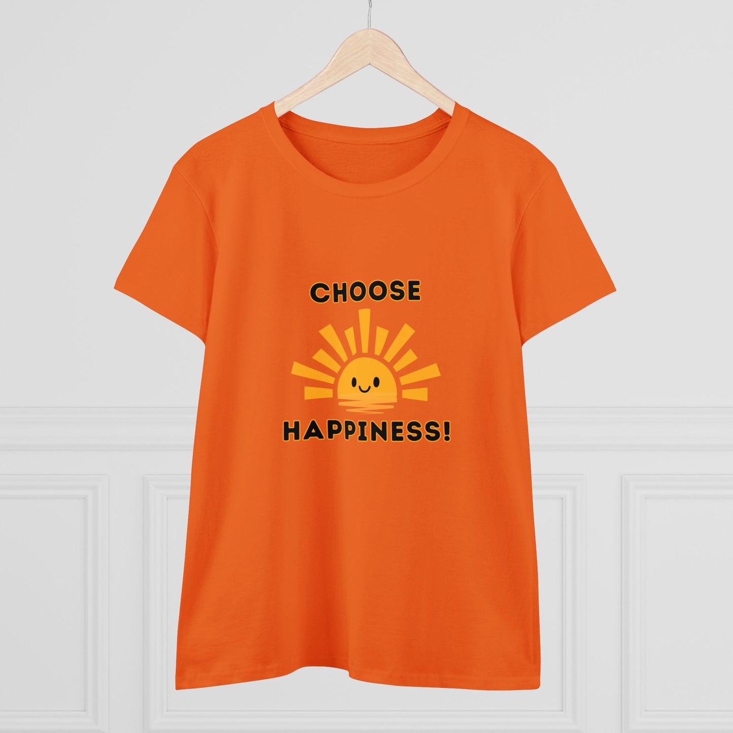 Positive, Choose Happiness- Adult, Semi-fitted, Smaller Size Image, T-shirt