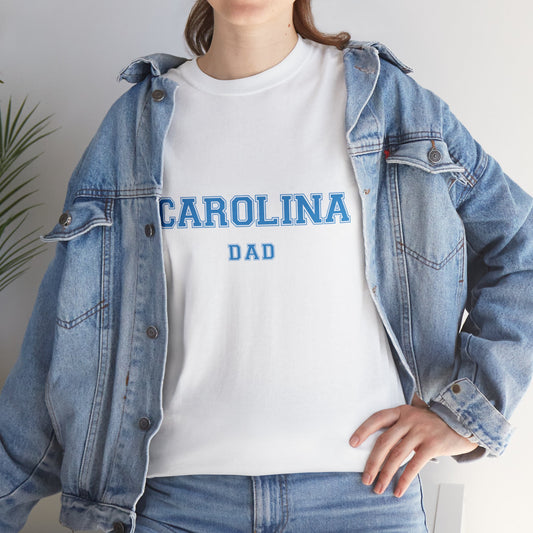 CAROLINA Dad, UNC parent shirt T-shirt-Adult, Unisex Heavy Cotton Tee