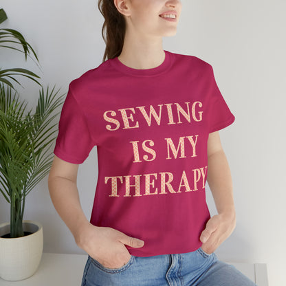 Sewing Is My Therapy- Adult, Regular Fit, Soft Cotton, T-shirt