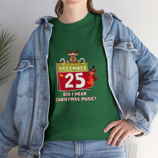 Christmas Funny, Cute Holiday T-shirt-Unisex Heavy Cotton Tee