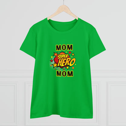 Family, Mom, Superhero, Positive- Adult, Semi-fitted, T-shirt