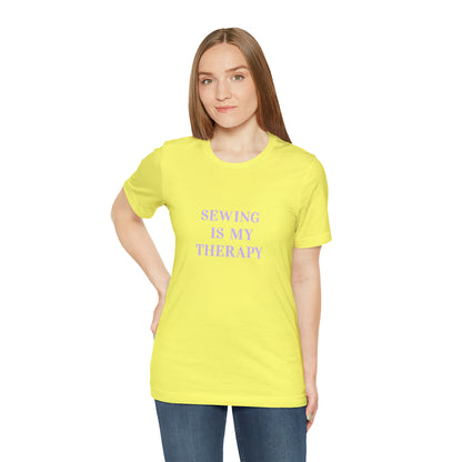 Sewing Is My Therapy- Adult, Regular Fit, Soft Cotton, Smaller Size Image, T-shirt