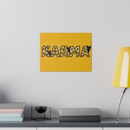 Karma Cat- Matte Canvas, Stretched 12" x 9"