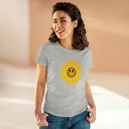 Positive, Sunflower, Nature, Gardens, Flowers, Garden- Adult, Semi-fitted, Half Caffeinated (Smaller Size Image), T-shirt